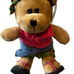 Starbucks 2007 Summer Girl Bearista Plaid 9" Plush Bear w/Tags